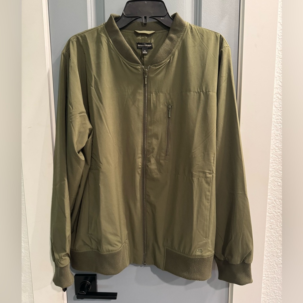 Banana Republic Women’s XL Green Zip Up Bomber Jacket
